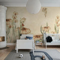 Bloomy Fields of Marion, Pink Mural Wallpaper - room preview 04