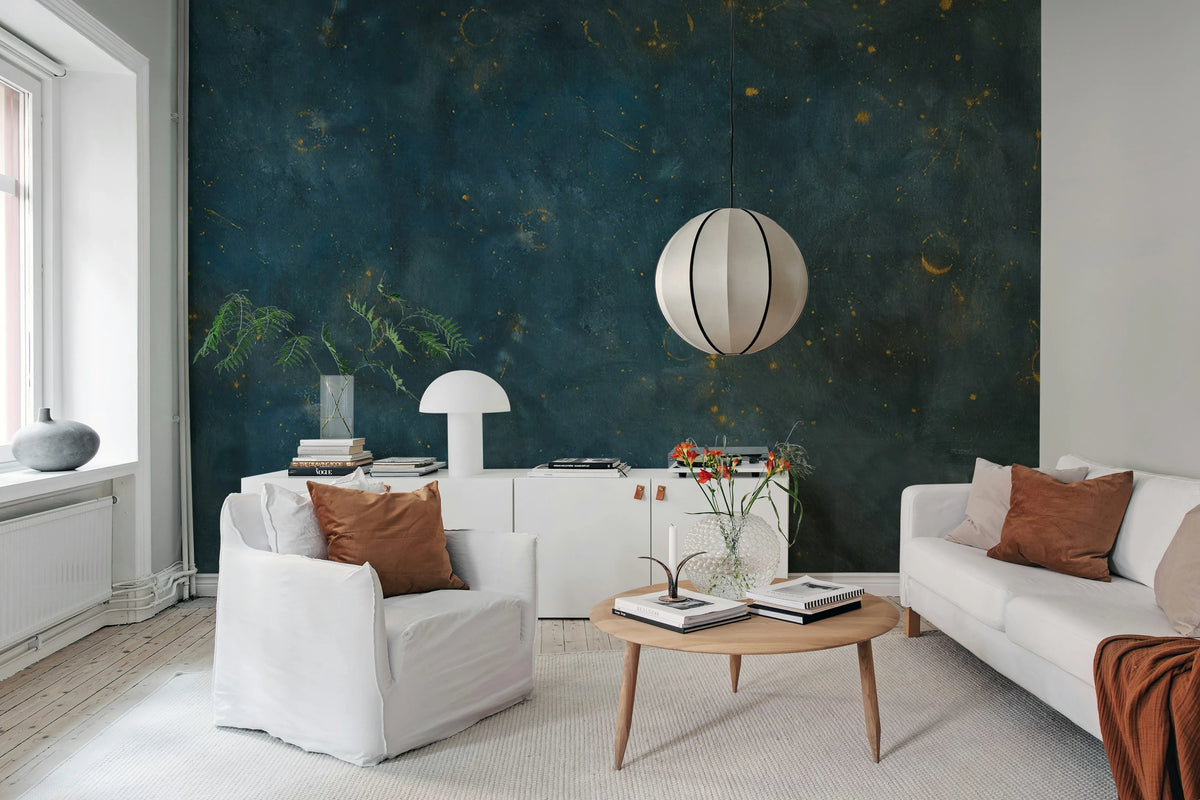 Sky Star, Dark Blue Mural Wallpaper - room preview 04