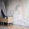 Unicorn Sky, Lilac Mural Wallpaper - room preview 04
