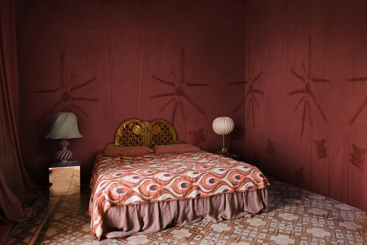 Silenzio, Velvet Mural Wallpaper - room preview 04