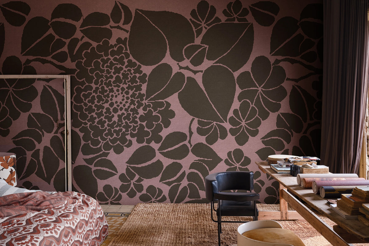Susan, Pink Mural Wallpaper - room preview 04