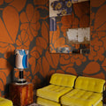 Susan, Orange Mural Wallpaper - room preview 04