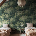 Vintage Foliage, Green Mural Wallpaper - room preview 04