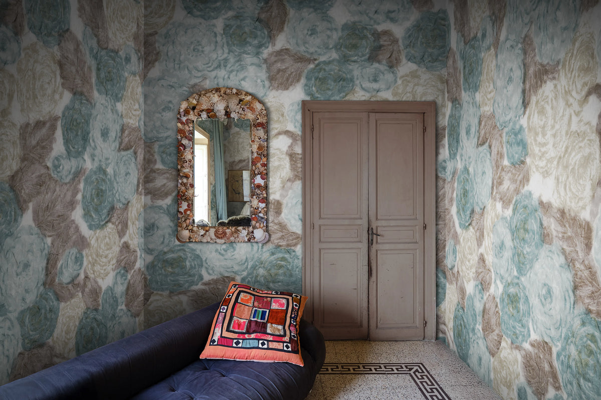 Sol Rosa, Blue Mural Wallpaper - room preview 04
