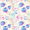Floating Bubbles Mural Wallpaper — Soft Pastel Art Mural Wallpaper - room preview 05