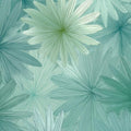 Abstract Floral Burst Mural Wallpaper — Soft Teal Botanical Art Mural Wallpaper - room preview 05