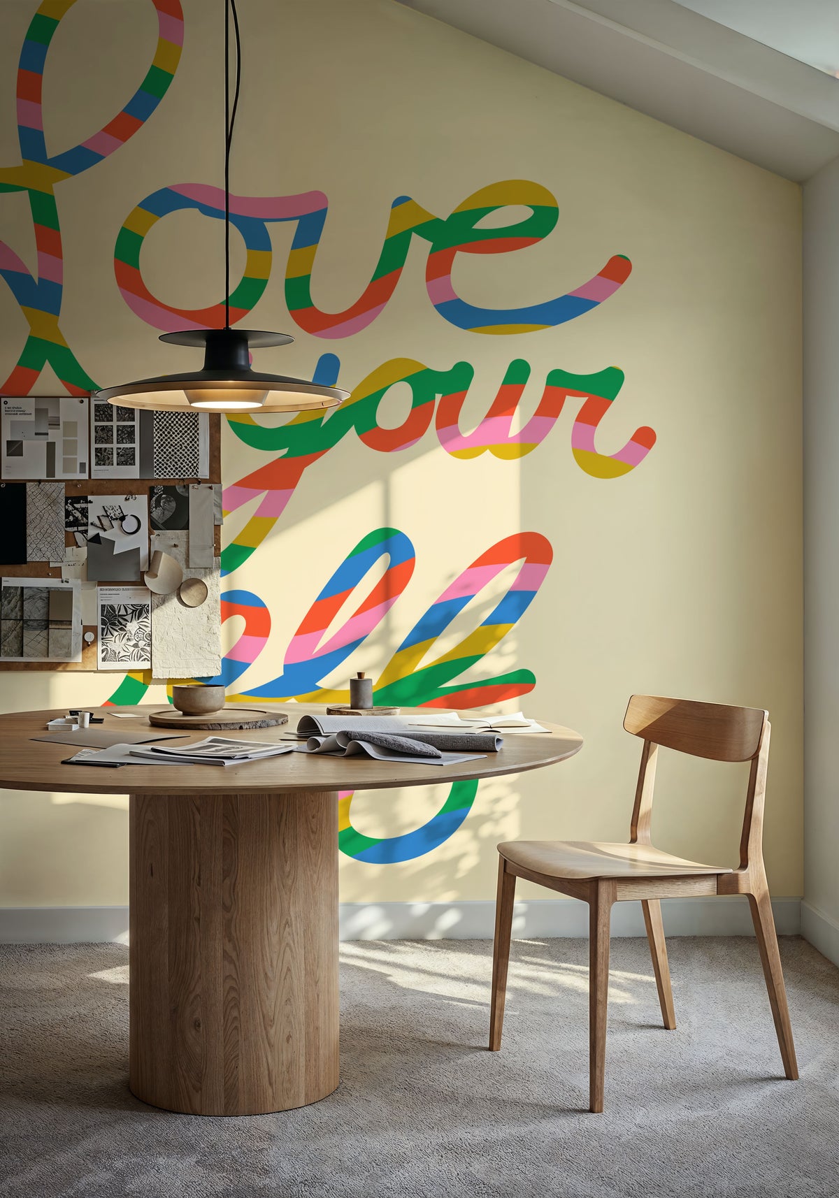 Love Your Self Mural Wallpaper - room preview 05