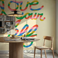 Love Your Self Mural Wallpaper - room preview 05