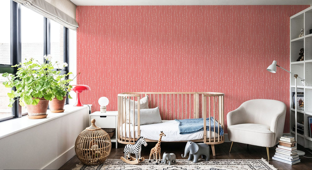 Coastal Dripping Red Mural Wallpaper - room preview 05