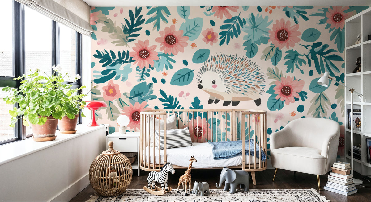 Hedgehog Walk Mural Wallpaper - room preview 05