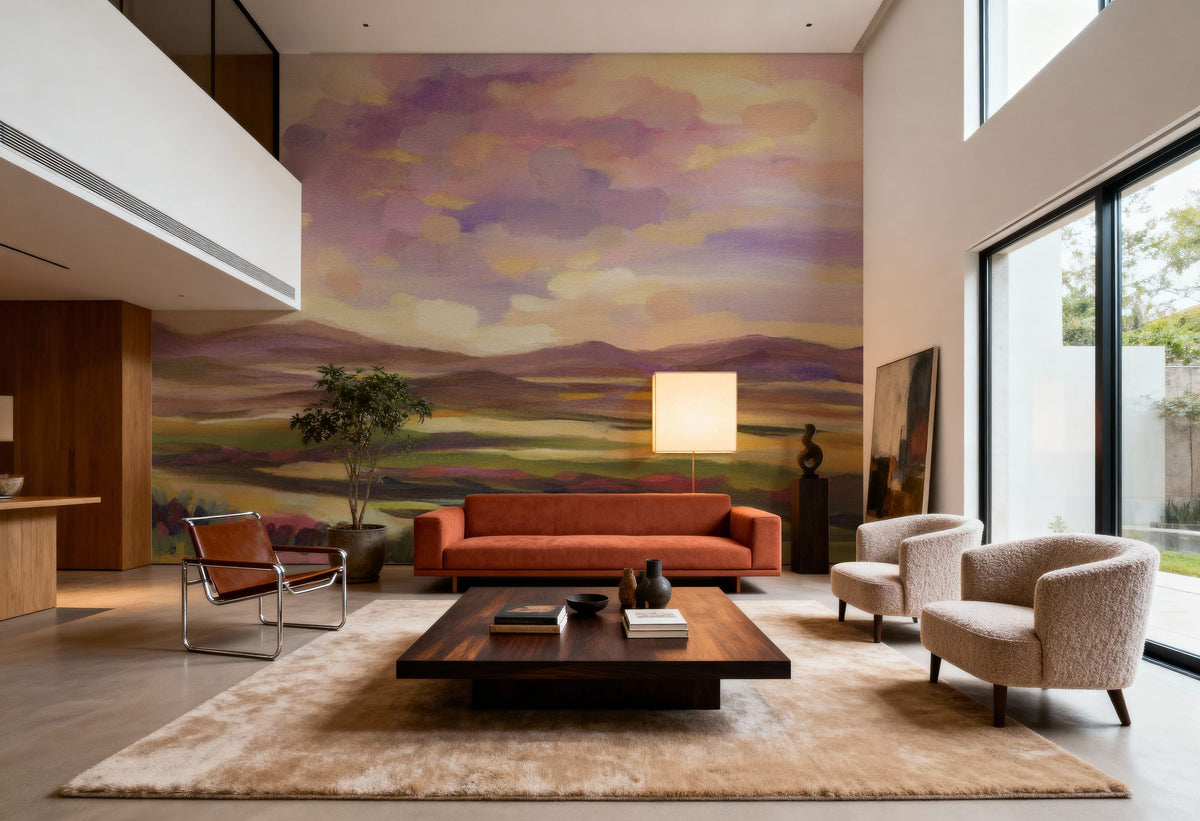 Purple Cloud Mural Wallpaper - room preview 05