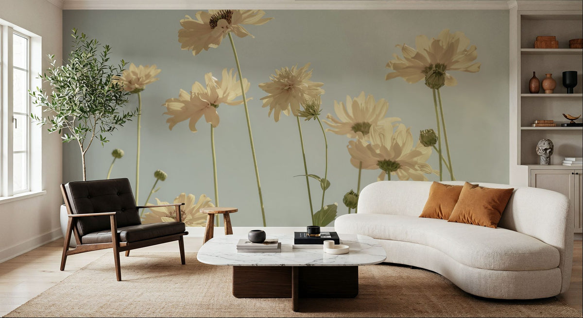 Yellow and Sky Mural Wallpaper - room preview 05