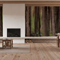 Dark Pine Forest Mural Wallpaper - room preview 05