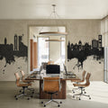 Lawrence Kansas Skyline Concrete Mural Wallpaper - room preview 05