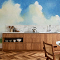 Cloudy Landscape Painting Mural Wallpaper - room preview 05
