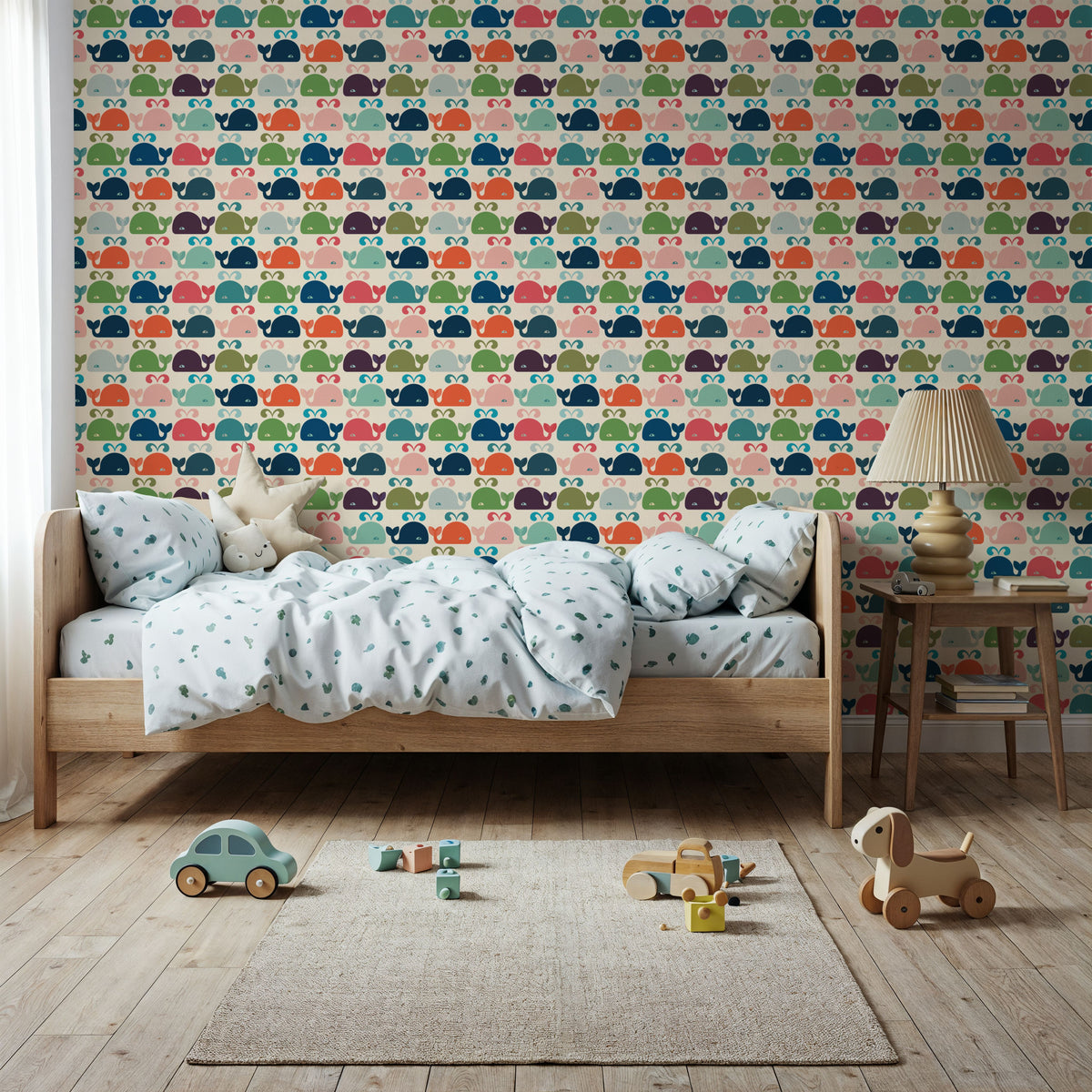 Wandering Whales, Multi Mural Wallpaper - room preview 05