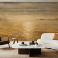 Serene Sea I Gold Mural Wallpaper - room preview 05