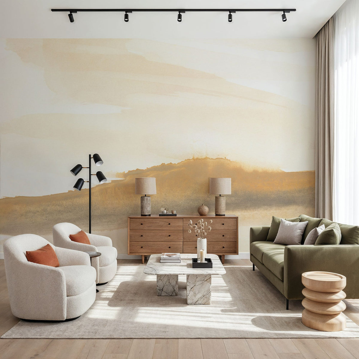 Soft Clouds I Mural Wallpaper - room preview 05