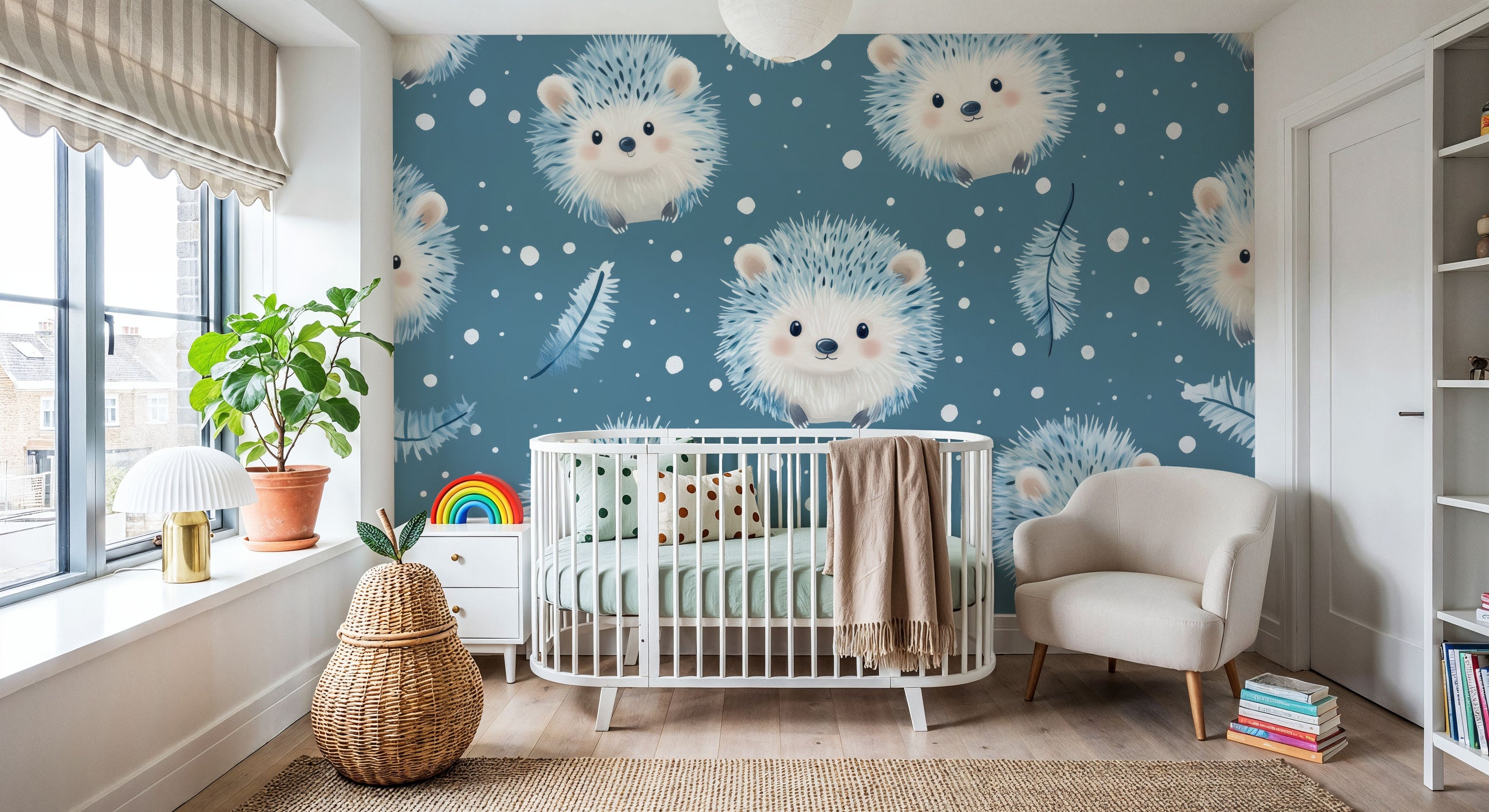 Dreamy Hedgehogs Mural Wallpaper