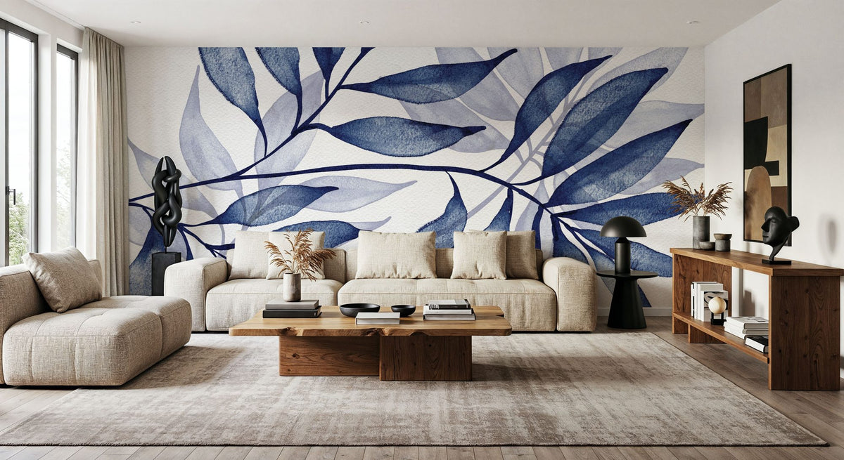 Soft Leaves I Mural Wallpaper - room preview 05