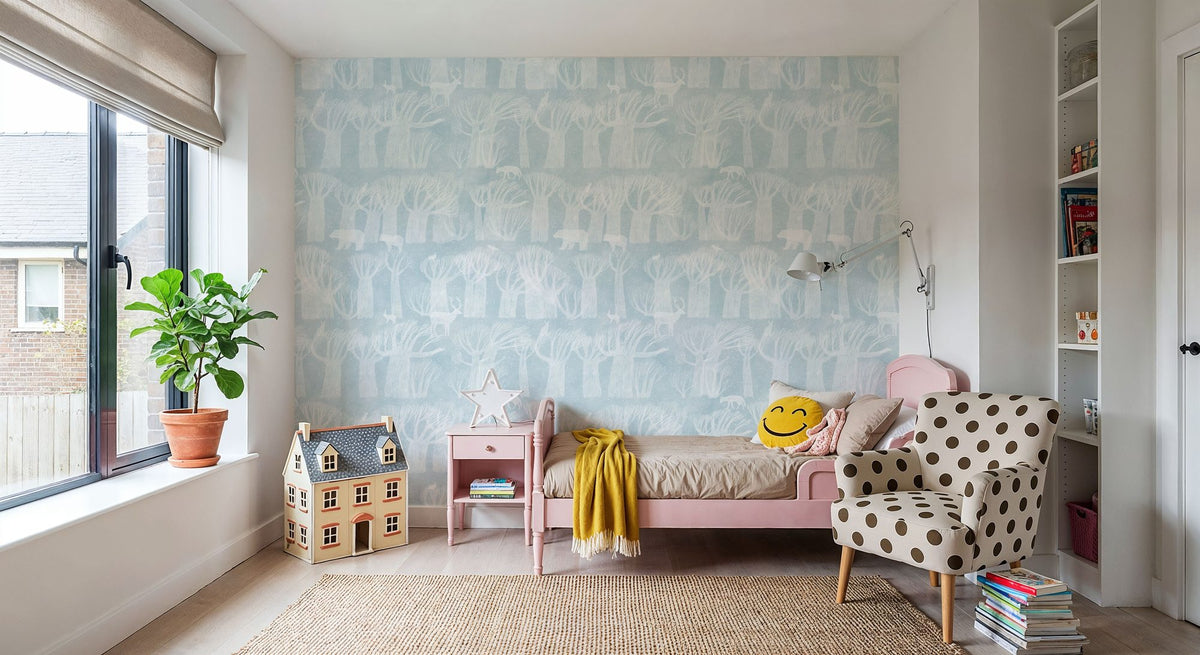 Winter Forest Mural Wallpaper - room preview 05