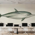 Striped Dolphin Mural Wallpaper - room preview 05