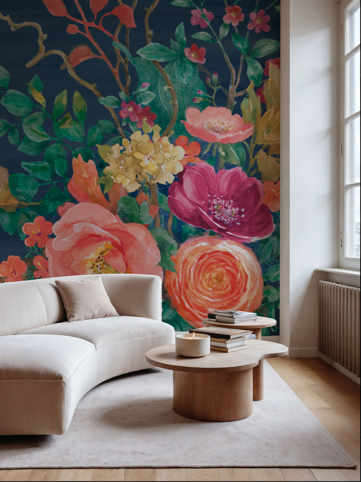 Floral Drama VII Mural Wallpaper - room preview 05