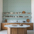 Marbelized Flow, Duck Egg Mural Wallpaper - room preview 05