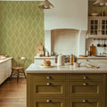 Harvest Time Swamp Green Mural Wallpaper - room preview 05