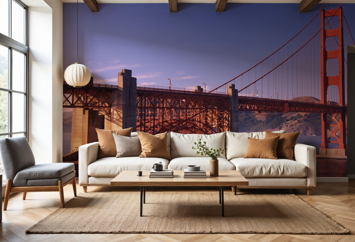 Crimson Crossing Mural Wallpaper - room preview 05