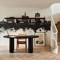 Davenport Iowa Skyline Black & White Mural Wallpaper - room preview 05