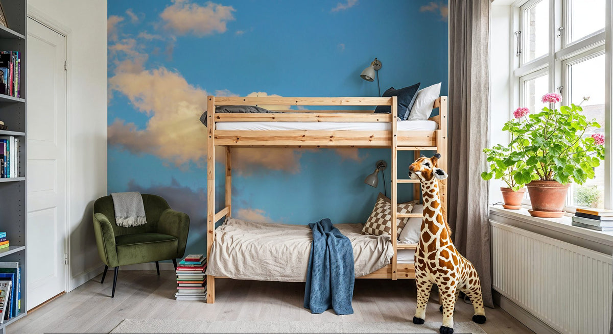 Sunny Day Clouds Mural Wallpaper - room preview 05