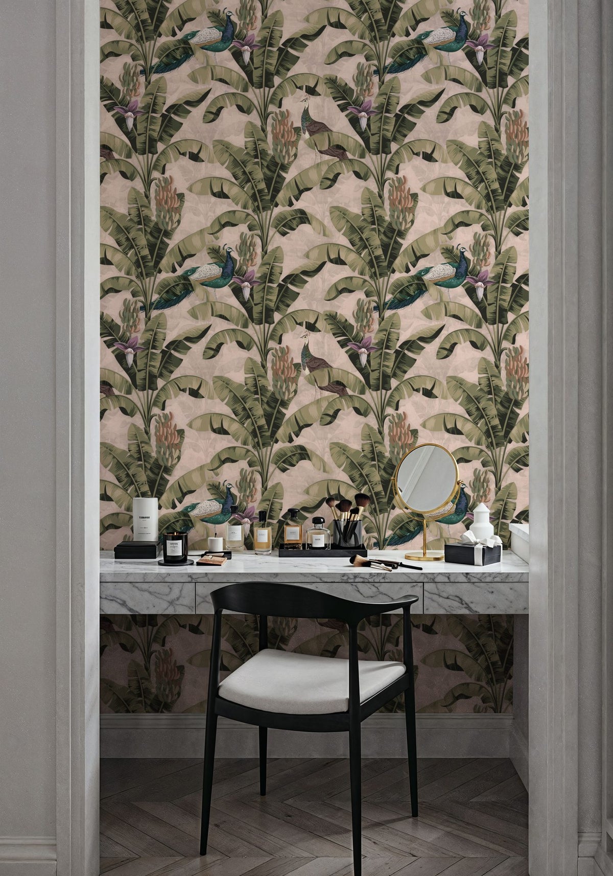 Banana Plant Pink Mural Wallpaper - room preview 05