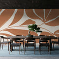 Blooming Joy II Terracotta Mural Wallpaper - room preview 05