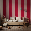 Circus Stripes, Red & Pink Mural Wallpaper - room preview 05