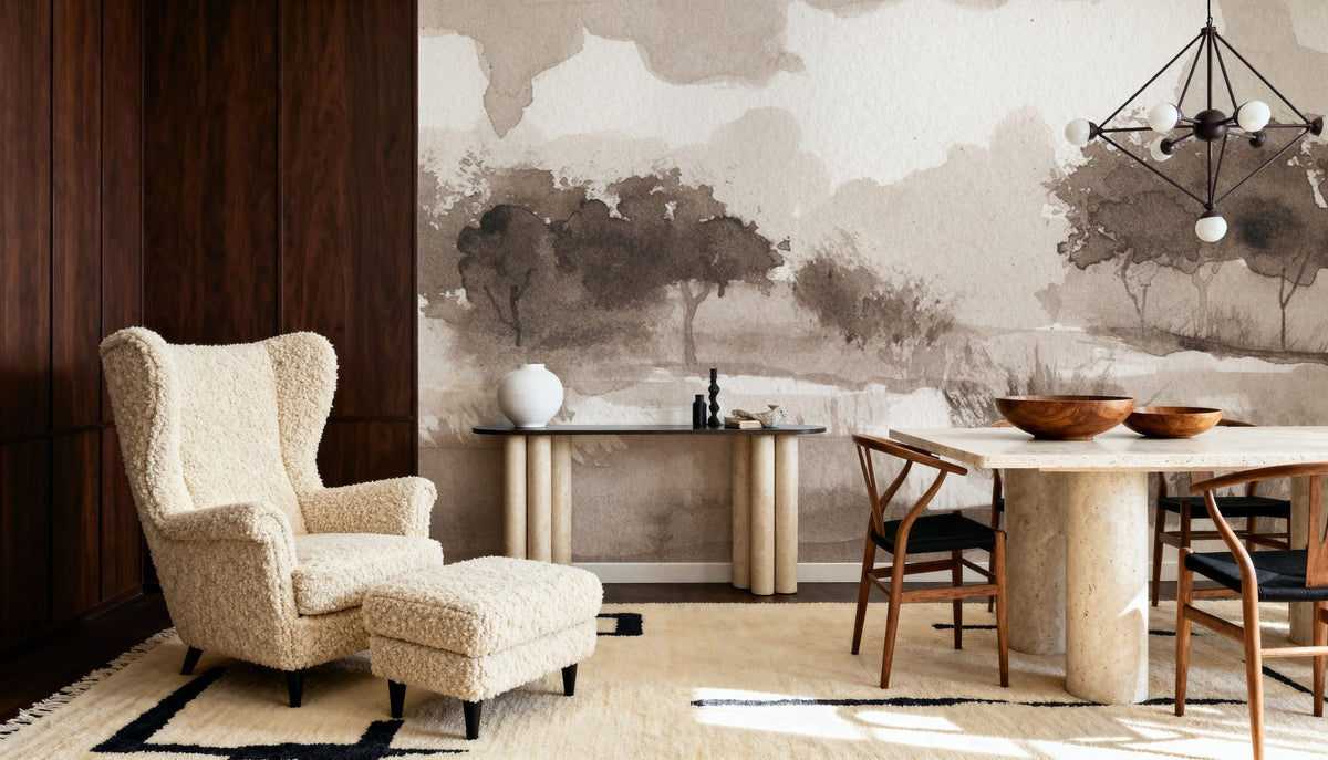 Sepia Grove Mural Wallpaper - room preview 05