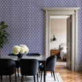 Botanical Stamps Blue Mural Wallpaper - room preview 05