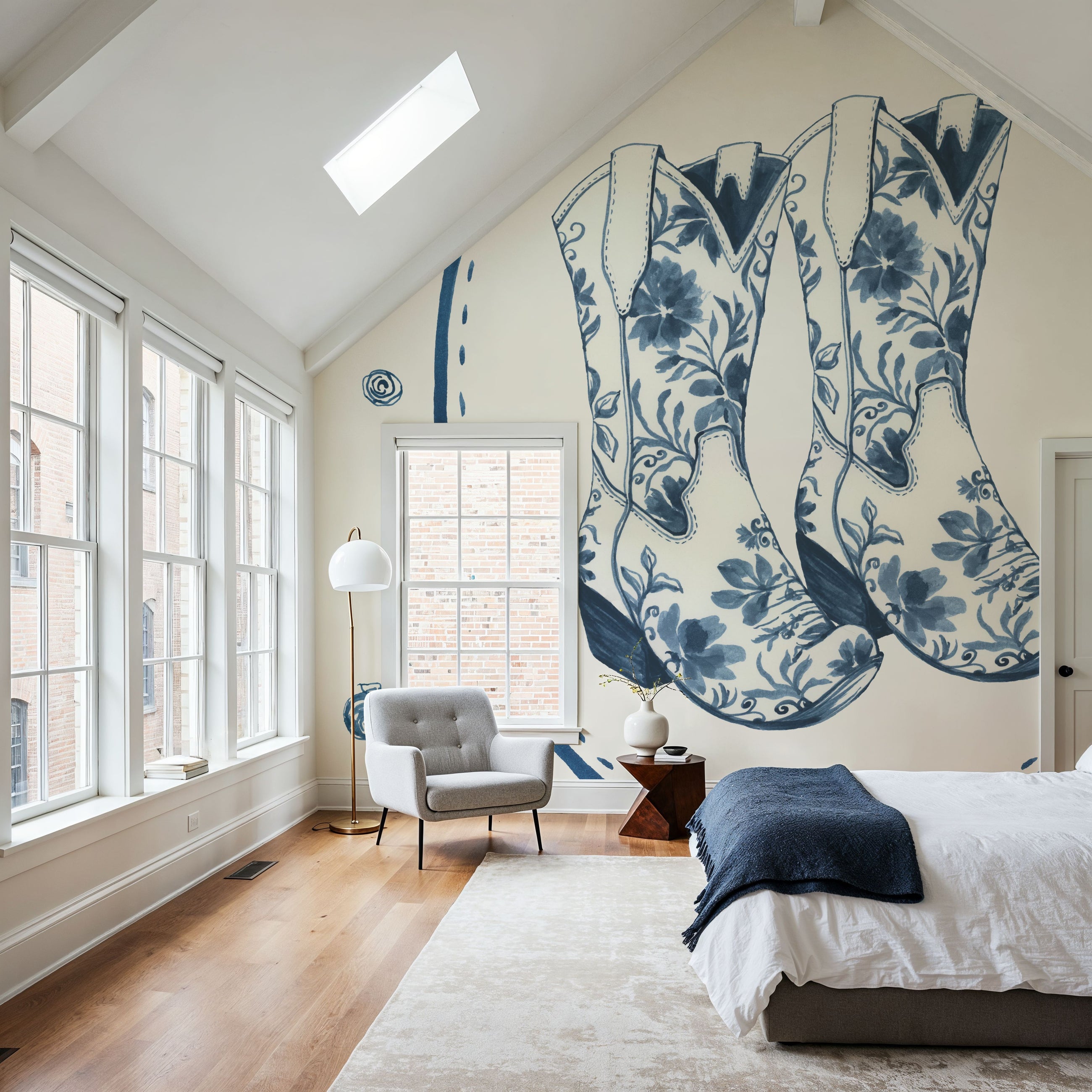 Chinoiserie Cowgirl I Mural Wallpaper
