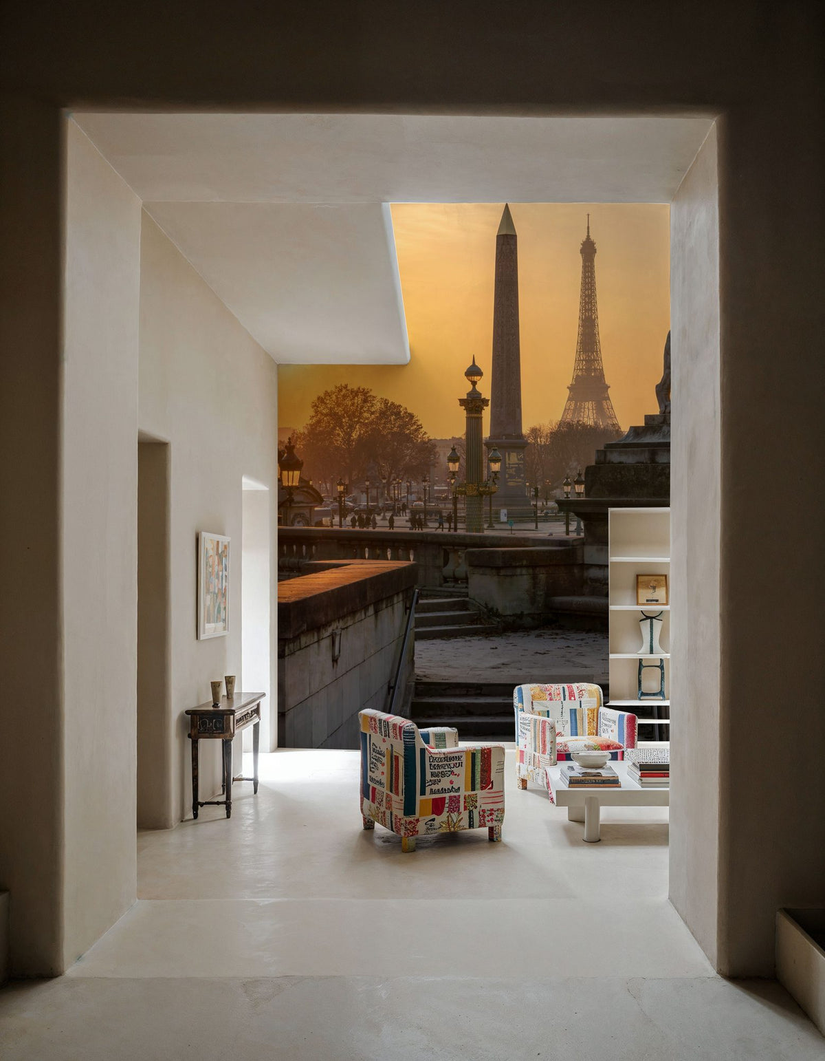 Place De La Concorde At Sunset Mural Wallpaper - room preview 05