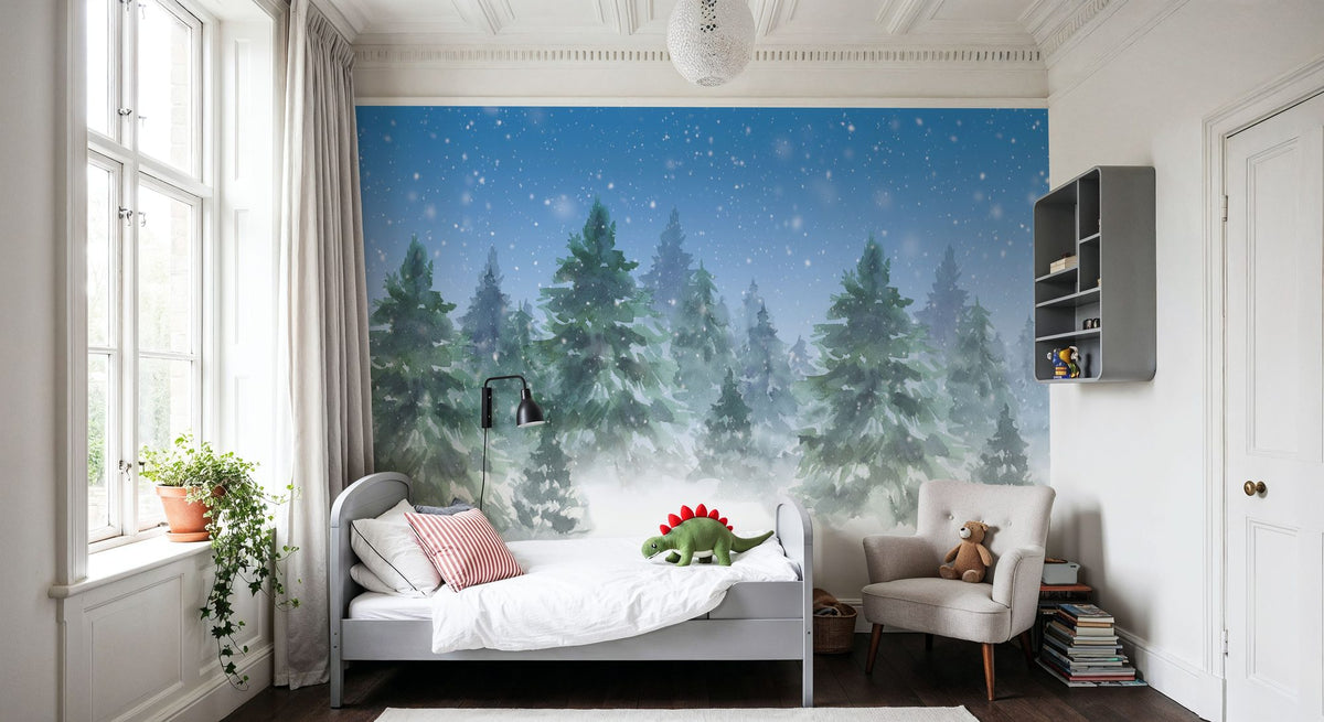 Winter Trees Mural Wallpaper - room preview 05