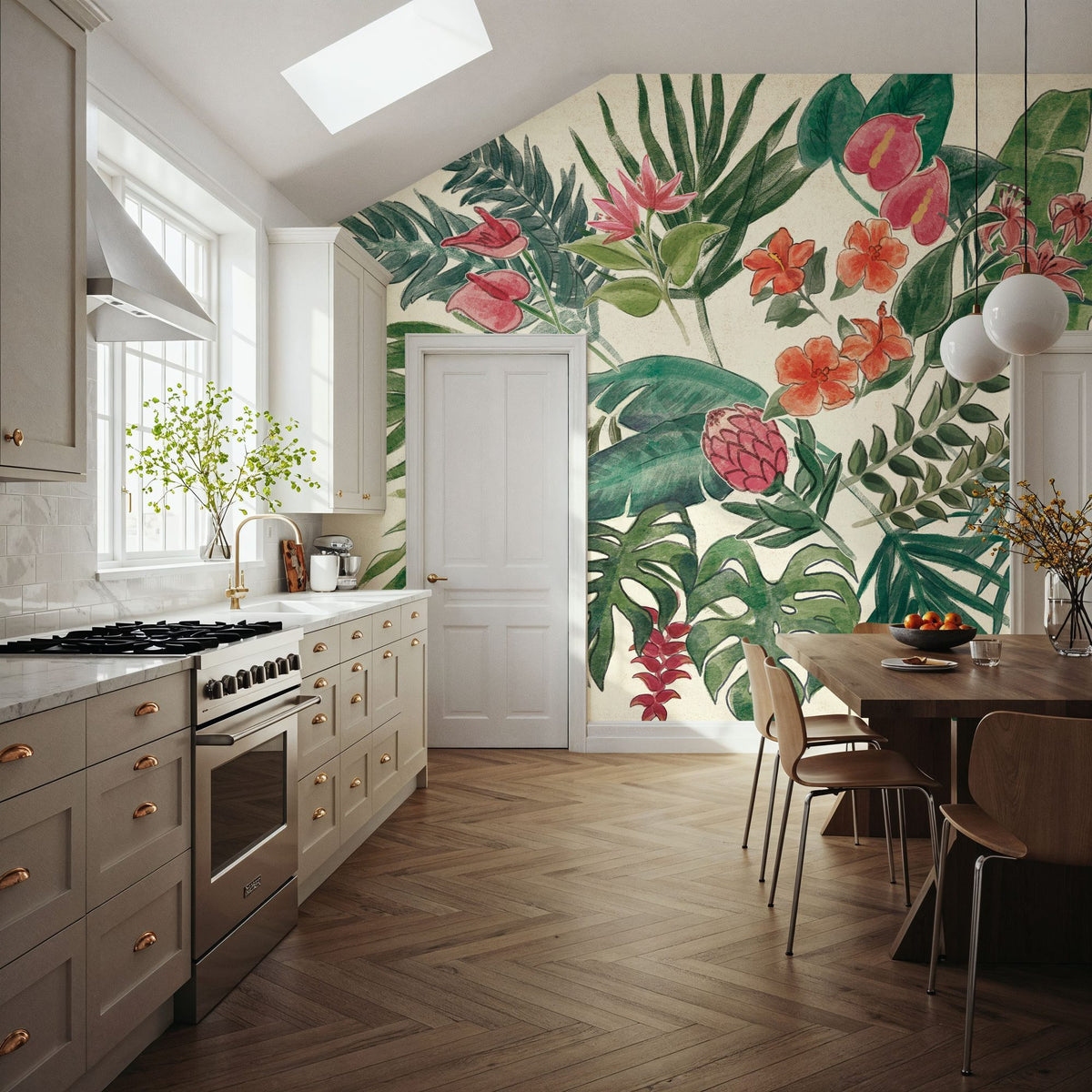 Jungle Vibes VI Leaves Mural Wallpaper - room preview 05