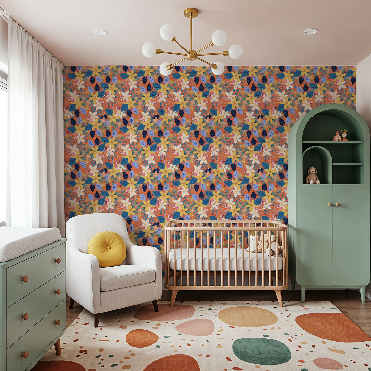 Flowers and Berries Mural Wallpaper - room preview 05