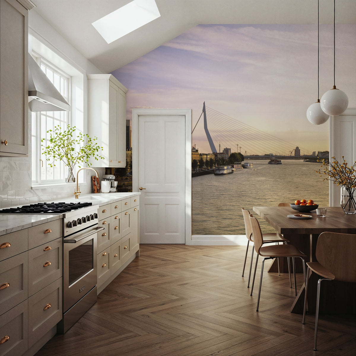 Golden Harbor Bridge Mural Wallpaper - room preview 05