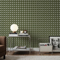 Decorative Cubes, Forest Green Mural Wallpaper - room preview 05