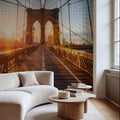Brooklyn Bridge Sunset Mural Wallpaper - room preview 05