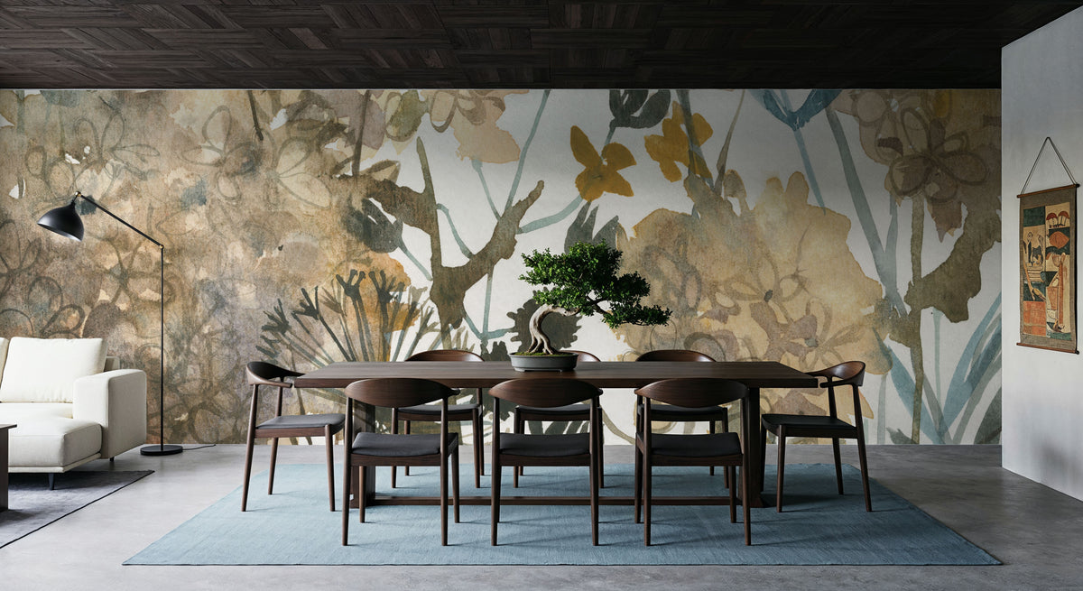 January Flowers Mural Wallpaper - room preview 05