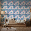The Key to the Forest, Blue Mural Wallpaper - room preview 05