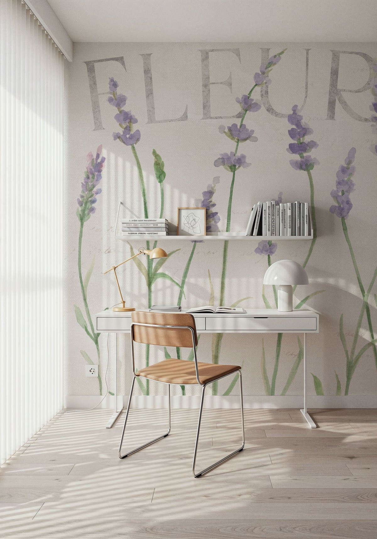 Lavender Fields II Mural Wallpaper - Light Tone - room preview 05