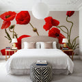 Red Poppy Mural Wallpaper - room preview 05