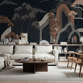 Whispers of the Mountain, Midnight Mural Wallpaper - room preview 05